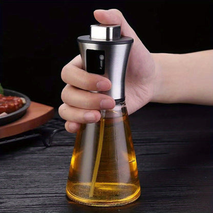 Oil Sprayer for Cooking Stainless Steel – Pressurized Glass Olive Oil Spray Bottle for Kitchen BBQ Grilling Baking Air Fryer