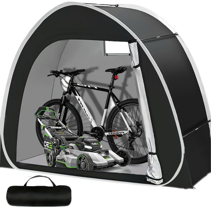 Bike Storage Shed Tent Outdoor Waterproof Bicycle Cover Shelter 210D Oxford PU4000 for 2-3 Bikes Lawn Mower Garden Tool Storage