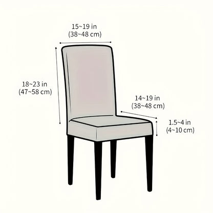 Stretch Dining Chair Covers Set | Elastic Jacquard Slipcovers for Dining Room Kitchen Wedding Office, 4pcs or 6pcs, 9 Colors, Washable Furniture Protector
