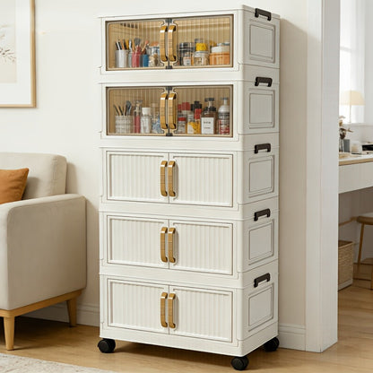 Shoe Cabinet Entryway Organizer – Multi-Functional Foldable Storage Cabinet 3/5 Tier Large Capacity | Space-Saving Closet Organizer for Entrance, Corridor, Bedroom & Living Room | Sturdy & Easy Setup