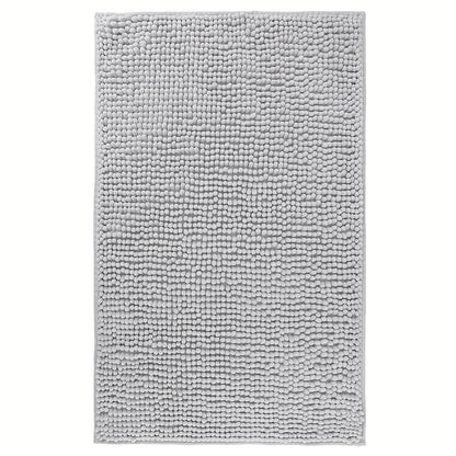 Chenille Bath Rug Extra Thick Soft Absorbent Non-Slip Bathroom Mat Machine Washable, Multiple Sizes & Colors