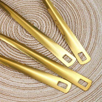 6 Piece Korean Style Stainless Steel Kitchen Utensil Set Cooking Spoons Spatula Ladle Strainer Hot Pot Clips for Cooking Buffet Restaurant