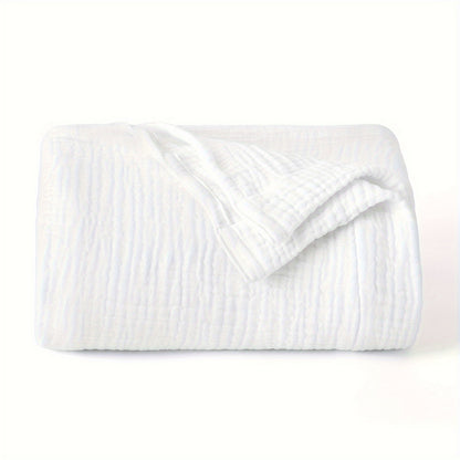 Muslin Blanket 100% Cotton 6-Layer – Breathable Soft Gauze Throw for Couch & Bed, All Season, Machine Washable, 13 Colors, 5 Sizes