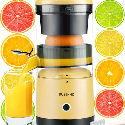 Electric Citrus Juicer Rechargeable USB-C – Portable Electric Orange Juicer Machine with 45W Motor, BPA-Free, Quiet Operation, Cleaning Brush Included, for Orange Lemon Lime