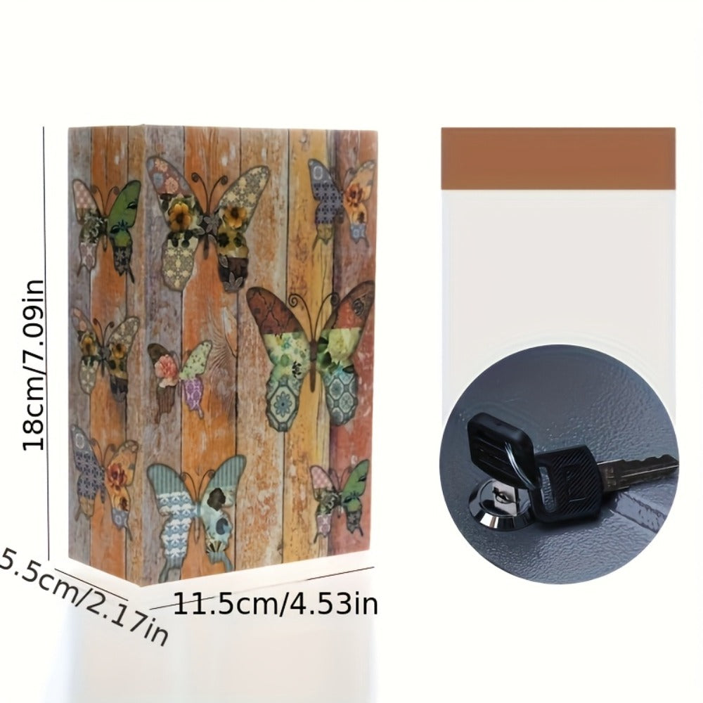 Hidden Book Safe Storage Box with Key Lock – Diversion Book Piggy Bank for Money Jewelry Secret Valuables Home Decor