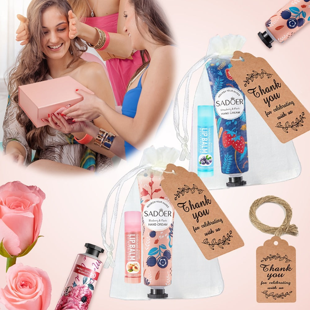 24pcs Bulk Lip Balm & Hand Cream Gift Set – Party Favors, Wedding & Thank You Gifts for Guests
