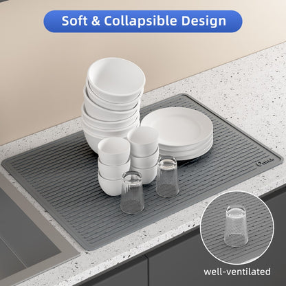 Silicone Stove Top Cover Mat 30x21in – Thick Anti-Slip Glass Cooktop Protector, Heat Resistant Electric Stove Cover, Kitchen Countertop Mat & Dish Drying Pad for Home & Restaurant