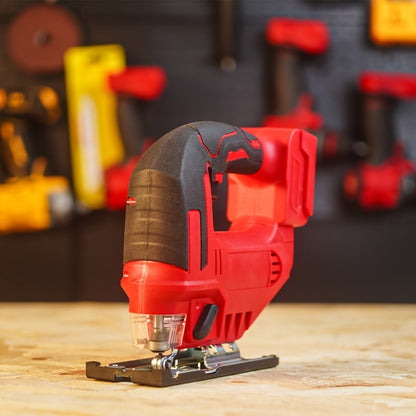 Cordless Jigsaw Tool with Brushless Motor - Variable Speed Bevel Angle 0-45° LED Light 3-Position Rail for Straight Lines Curves Circles Wood Cutting Power Saw (Battery Not Included)