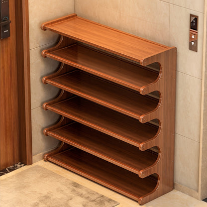 Bamboo Shoe Rack 3 5 6 Layer Widened Reinforced - Multi-Tier Shoe Storage Stand for Entryway Bedroom Living Room Garage, Space Saving Eco-Friendly Bamboo Shoe Organizer, Easy Assembly