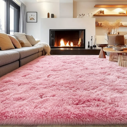 Fluffy Shag Area Rug 8x10 Feet – Ultra Soft Plush Non-Slip Large Living Room Rug, Fuzzy Bedroom Carpet for Teen Dorm, Study Room & Home Decor – Multiple Colors