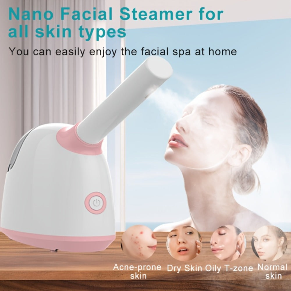 Nano Ionic Facial Steamer with 360° Rotatable Arm for Home & Salon