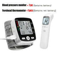Black Blood Pressure Monitor + Forehead Thermometer