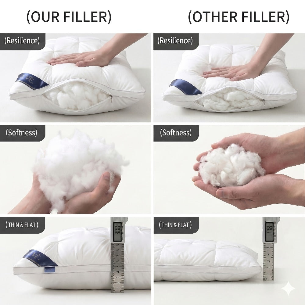 Pillows 2 Pack Queen King Size – Luxury Hotel Quality Deep Sleep Neck Support Pillow High Fluffiness Soft Breathable Fabric All Season Bed Pillow Set