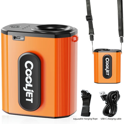 Neck Fan Waist Clip Fan 5000mAh, 18000RPM Powerful Brushless Motor, 4-Speed Portable Personal Fan with LED Battery Indicator, Hands-Free Wearable Fan for Outdoor Work, Camping, Sports and Travel