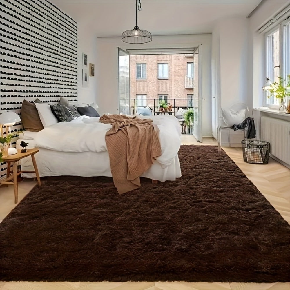 Fluffy Area Rug Large Soft Shag Carpet for Living Room Bedroom – Non-Slip Ultra Thick Plush Floor Mat, Multiple Sizes & Colors, Home Decor
