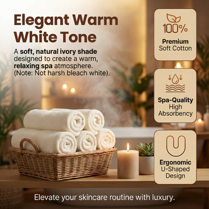 Microfiber Facial Towels 6 Pack – Professional Split-Fiber Esthetician Face Towels for Facials, Mask Removal & Spa, Ultra-Soft Reusable Face Cloths for Skincare Routine, Spa Steam Towels, Gift for Women