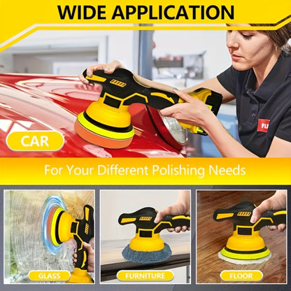 Cordless Car Polisher for DeWalt 20V Battery - 6 Variable Speeds 6800 RPM Buffer Polisher for Car Detailing Waxing Polishing Auto Scratch Removal Tool Gift for Men (Battery Not Included)