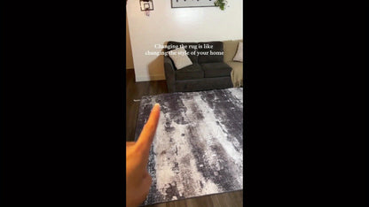 Area Rugs for Living Room Bedroom Machine Washable Non-Slip Backing Large Soft Floor Carpet Modern Abstract Design for Dining Room Home Decor
