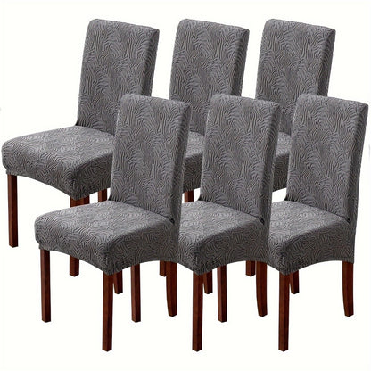 Dining Chair Covers Stretch Jacquard Slipcovers Removable Washable Chair Protector for Kitchen Hotel Restaurant Set of 4 or 6