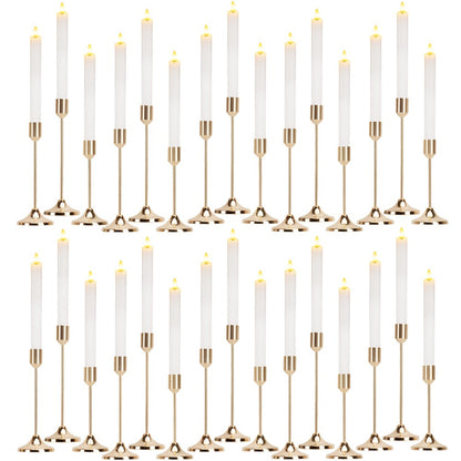 Metal Cone Candle Holders 30-Pack – Elegant Taper Candle Holder Set for Christmas, Halloween, Weddings & Parties – Polished Finish Tabletop Decor for Home, Hotel & Events