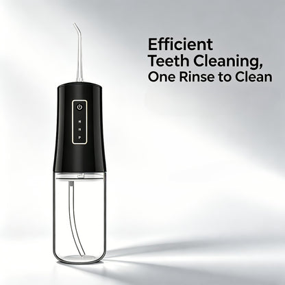 Water Flosser Portable Oral Irrigator – 360° Rotating Nozzle, 3 Pressure Modes, 4 Nozzle Tips, Rechargeable Cordless Teeth Cleaner for Travel & Daily Use