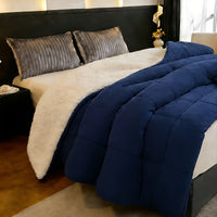 Single Navy Blue Quilt