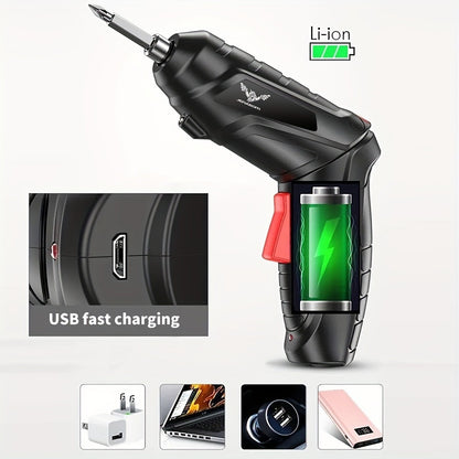 3.6V Mini Electric Drill Screwdriver Set 1300mAh Lithium Battery Power Tools Kit for Home Repair