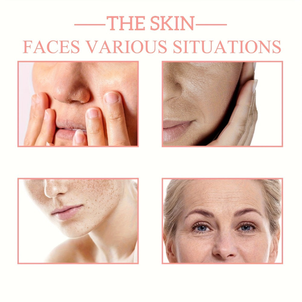 Facial Serum 5-in-1 with Hyaluronic Acid & Vitamin C – 3 Pack 30ml, Hydrating Anti-Aging Skin Care Serum for All Skin Types, Alcohol-Free, Non-Irritating, Unisex