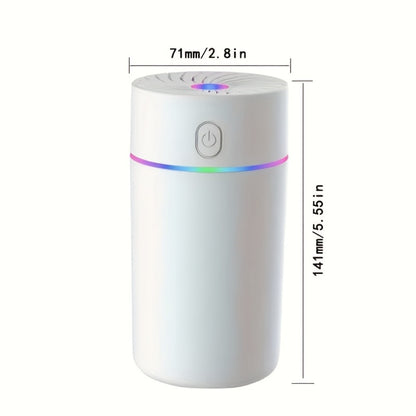 USB Cool Mist Humidifier with Color-Changing Night Light, Portable Desktop Car Aromatherapy Humidifier Nano Fine Mist Facial Steamer, Filter-Free Continuous Intermittent Atomization for Bedroom Office Travel
