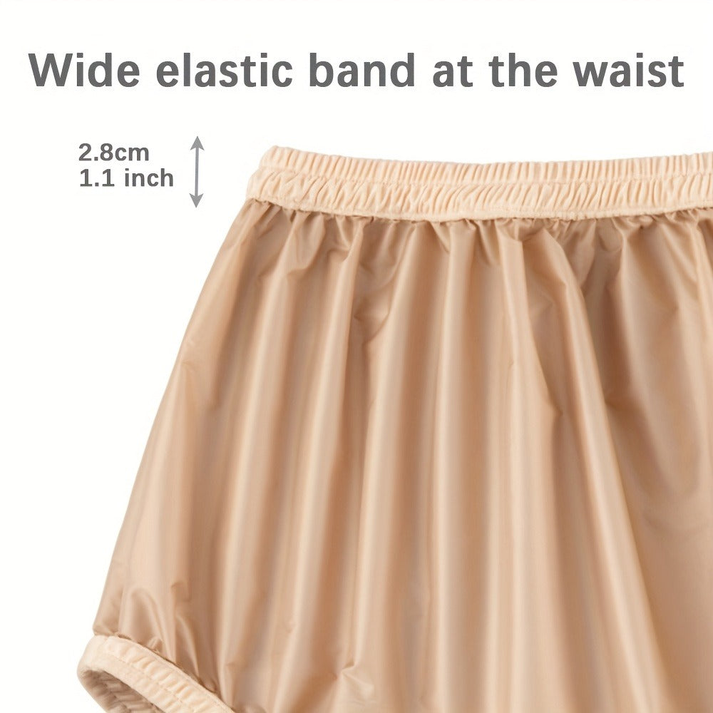 Adult Diaper Cover Waterproof Reusable Incontinence Pants – Noiseless Soft Nylon Pull-On Leak Protection Underwear for Day & Night, Sizes S-4XL