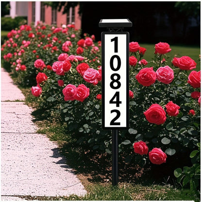 Solar House Number Light LED – DIY Address Sign with 38 LEDs, Switchable Warm & Cool White, IP44 Weatherproof, 270° Solar Panel, Auto On/Off for Home, Yard, Farm & Garden