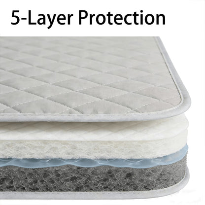 Washable Leak-Proof Mattress Protector for Seniors - Breathable Mesh Polyester, Urinary Incontinence & Bedwetting Pad | Twin, Full, Queen, King