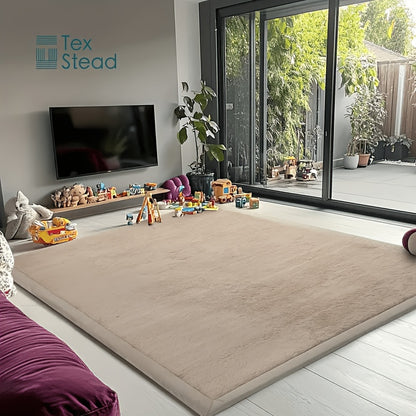 Memory Foam Area Rug Tatami Mat Non-Slip Coral Velvet Floor Mat for Living Room Bedroom Kids Playroom Yoga — Multiple Sizes & Colors