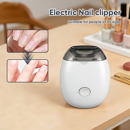 Electric Nail Trimmer with LED Light & 3 Speeds – Automatic Nail Clipper for Seniors, Adults & Thick Toenails, Low Noise, Portable with Nail Scraps Storage, 2pc Set
