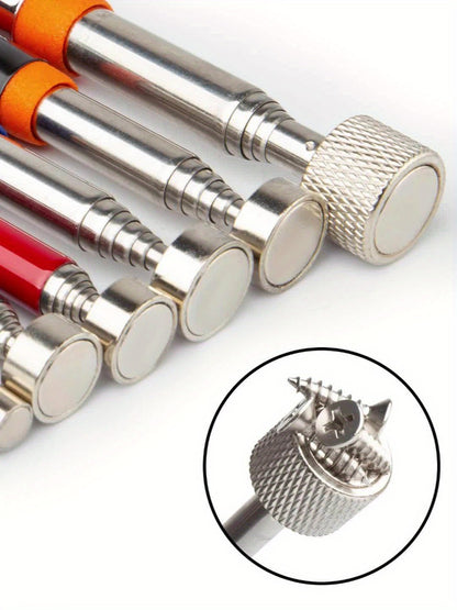 Magnetic Pickup Tool Set Telescopic Extendable - Multi-Strength Magnet Retrieval Tool for Small Metal Parts with Inspection Mirror Tray | 2 5 8 10 15 20 LB | Mechanic Garage Workshop Everyday Use