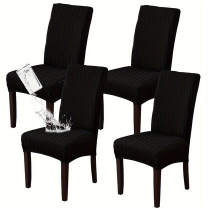 Dining Chair Covers Stretch Slipcovers Set of 4 or 6, Stain Resistant Removable Washable Chair Protector for Home Kitchen Restaurant Wedding, Spandex Jacquard Fabric, 7 Colors Available