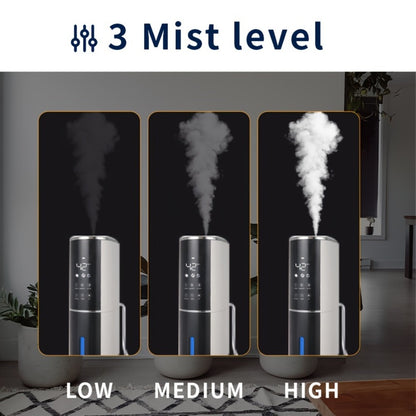 Cool Mist Humidifier 2.4 Gallon Top Fill with Smart Humidity Control Sleep Mode Soundwave Technology for Large Rooms Bedroom Office Plants 600ft²