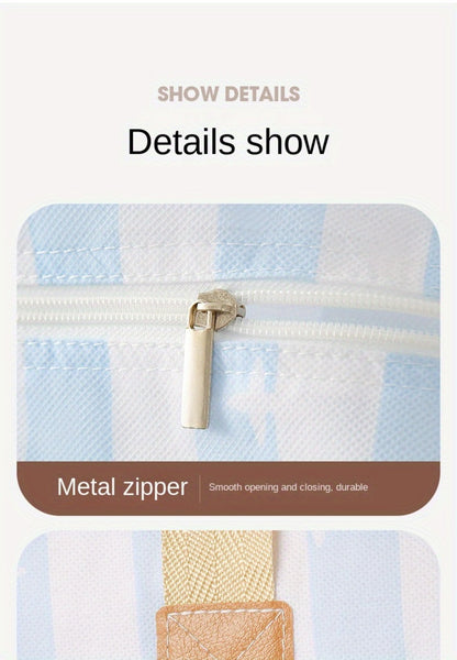 Large Capacity Moisture-Proof Storage Bag for Blankets, Clothes & Bedding – Extra Large Organizer Bag for Moving, Travel & Dorm | Waterproof, Zippered, Space Saving Storage Solution