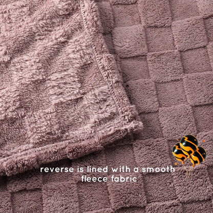 Quilted Flannel Throw Blanket – 180-200gsm Soft Warm All-Season Bed Cover, 17 Patterns, Rhinestone & Checker Designs, 2 Sizes