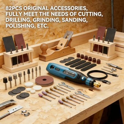 Mini Cordless Electric Polisher Sander 3.7V Rechargeable USB-C – Portable Handheld Polishing Grinding Tool for Wood Craft Engraving DIY Handmade Gifts Art Projects
