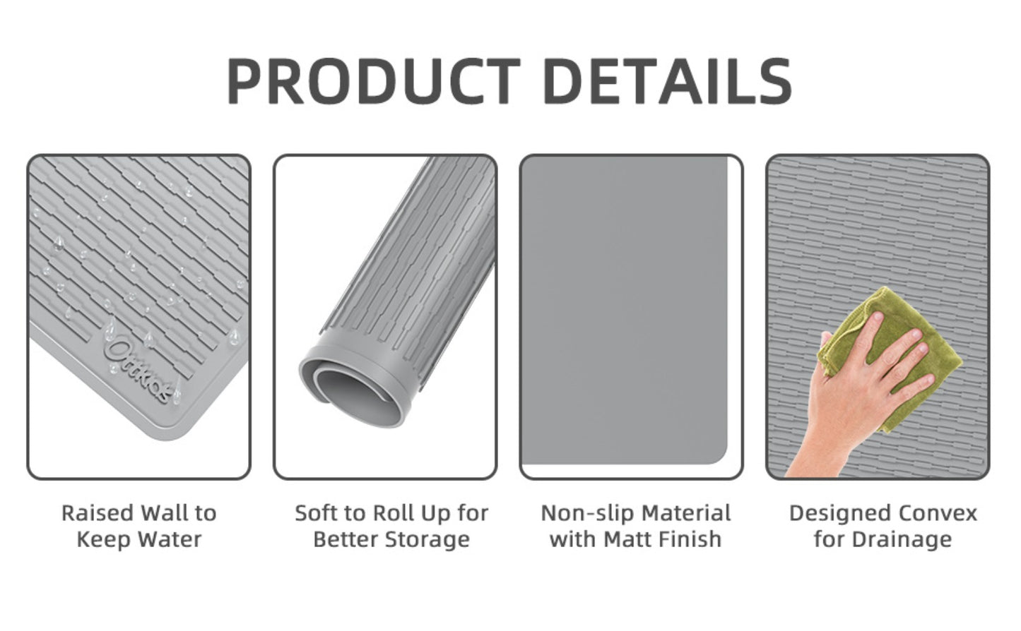 Silicone Stove Top Cover Mat 30x21in – Thick Anti-Slip Glass Cooktop Protector, Heat Resistant Electric Stove Cover, Kitchen Countertop Mat & Dish Drying Pad for Home & Restaurant