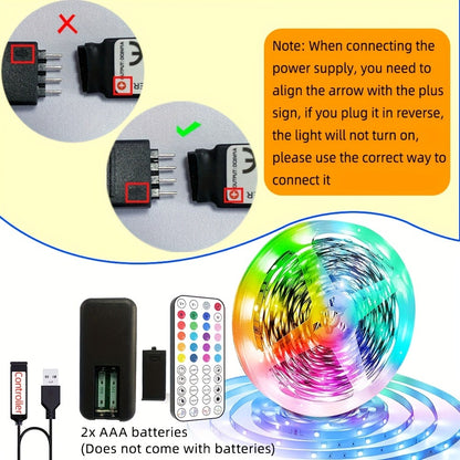 Smart RGB LED Strip Lights 10M 32FT Remote Control Color Changing Atmosphere Lights for Bedroom Room Party Halloween Christmas Wedding Home Decor