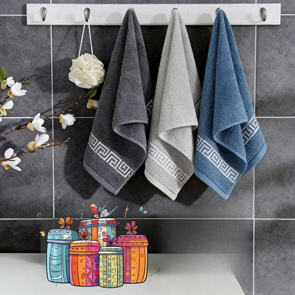 Bath Towel Set of 3 Microfiber Quick Dry 400 GSM Soft Absorbent Bathroom Towels Coastal Pattern Spa Gym Home — Luxury 3-Pack for Adults