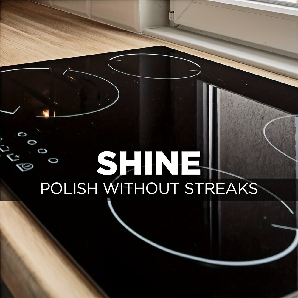 Glass Stovetop Cleaning Paste – Heavy Duty Cooktop Cleaner Cream, Removes Burnt-On Grease, Oil Stains & Food Residue from Stove Tops, Burners & Glass Surfaces, Non-Scratch Easy Scrub Formula
