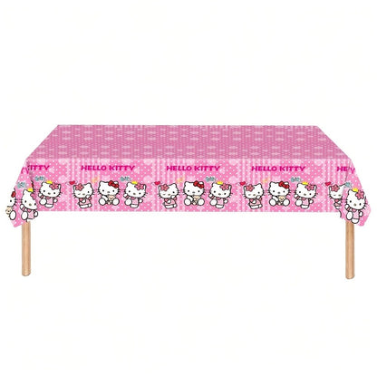 Hello Kitty Party Supplies Set 41pcs Pink Disposable Plates Napkins Tablecloth Birthday Decoration Kit