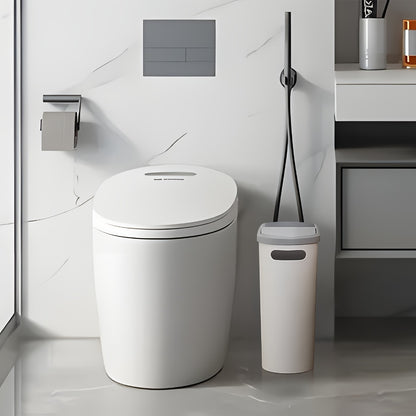 Small Bathroom Trash Can with Built-In Handles Rustproof Space Saving Plastic Waste Bin for Bathroom Laundry Office Includes Trash Bags
