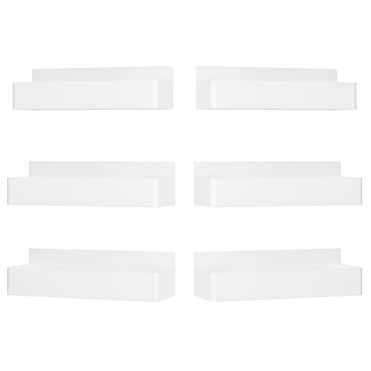 Magnetic Spice Rack Wall Mounted No Drill 6-Piece Set Heavy Duty Magnetic Storage Shelf for Refrigerator Microwave Washer Dishwasher - Kitchen Bathroom Coffee Bar Organizer Black White