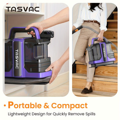 Portable Carpet Cleaner Deep Cleaning Machine with Dual Brushes Powerful Spray for Upholstery Stairs Car Seats Tough Stain Removal
