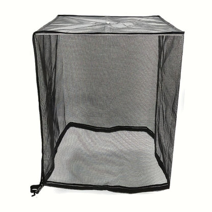 Outdoor AC Unit Cover Heavy Duty Waterproof Central Air Conditioner Cover with Mesh Vent Adjustable Straps UV Rain Snow Debris Bug Leaf Protection XS M L