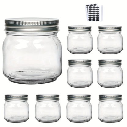 Mason Jars 8oz Glass Jars with Lids – 9/18/27/36 Pack Regular Mouth Canning Jars for Storage, Spices, Jelly, Jam, Honey & Caviar | Dishwasher Safe Spiral Lid Kitchen Storage Containers Set